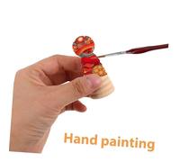 PartyKindom 15 Wooden Peg Dolls Unpainted Miniatures For Diy Crafting Natural Wood Figures For Painting Home Decor And Art Projects