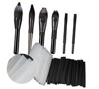 PartyKindom 150pezzi Cover Rete Protettiva Per Pennelli Trucco Bianco Elastici e Riutilizzabili Per Viaggi e Conservazione Cosmetici