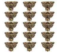 PartyKindom 16 Pezzi Piedini Decorativi per Scatola a Forma di Leone in Plastica Oro, Protezione Angoli Vintage per Mobili e Scatole di Vino, per Arredamento Casa