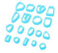 PartyKindom 18 Pollici Taglierine per Argilla Polimerica Blu Stampi per Creazione Orecchini e Gioielli Fai da Te Cutter Forme Varie per Lavori Artistici e Decorazioni Creative