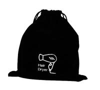 PartyKindom 1pezzi Borsa Porta Asciugacapelli Panno Morbido Sacchetto Per Asciugacapelli Con Capacità Per Casa e Viaggi Protegge Da Polvere e Sporcizia Colore Nero