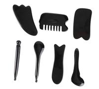 PartyKindom 1set Massaggiatori e Cera Api Kit Di Strumenti Per Massaggio e Scraping Nero Utile Per Rilassare Muscoli e Rimuovere Tensioni Nel Comfort Di Casa o Studio Professionale