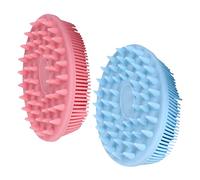 PartyKindom 1set Spazzole Silicone Per Massaggio e Lavaggio Del Capelluto Doppia Faccia Morbide e Pratiche Per Bagno e Doccia Per Shampoo e Della