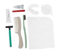 PartyKindom 1set Toiletries Riutilizzabile Per Ospiti Kit Pratico Per Hotel e Viaggi Confezione Completa Di Spazzolino Dentifricio e Accessori Essenziali Colore Casual