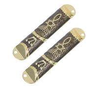 PartyKindom 2 Impostati Mezuzah Metallo Vintage con Stella Davide Decorazione Religiosa per Ingressi Regali Ebraici e Celebrazioni
