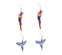PartyKindom 2 Paia orecchini di uccelli Orecchini colorati di colibrì Gioielli per le orecchie degli uccelli orecchino gufo strano piccioni decorazione dell'orecchio Orecchini di moda Acrilico