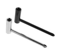 PartyKindom 2 Pezzi Chiave per Regolazione Truss Rod per Chitarra e Basso Nero e Argento Strumento Portatile per Manutenzione e Accordatura Precisa del Manico