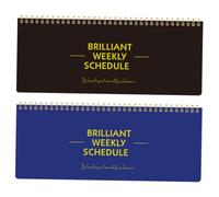 PartyKindom 2 pezzi Delicate Weekly Planner Notepad Office Agenda Notebook Smooth Writing Paper Iron Cover Portable Schedule Organizer For Daily Use