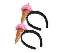 PartyKindom 2 Pezzi fascia per gelato costume da gelato decorazioni di gelato cappello da gelato notizia in anticipo coni di crema bomboniere di cono gelato decorazioni gelato tessuto