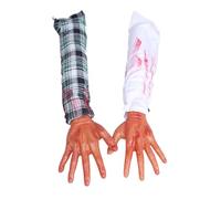 PartyKindom 2 Pezzi Mani Finti di Halloween Realistici, Set da Lattice | Oggetti Scenografici Spaventosi per Feste, Design Realistico, Leggeri e Facili da Riporre