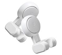 PartyKindom 2 pezzi Muro Regolabile per Doccia con Ventosa per Soffione Doccia Facile Installazione Senza Perforazione Compatibile con Superfici Lisce come Ceramica