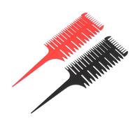 PartyKindom 2 Pezzi Pettine di stile artistico pettine per le donne per separare i per e da barbiere pettini per evidenziare Dyeing Rat Tail Comb plastica