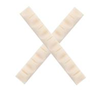 PartyKindom 2 Pezzi Ponti e Capotasti in Osso per Chitarra Acustica Folk, Larghezza Manico Compatibile, Parti di Ricambio per Migliorarne Suono la Stabilità Nelle Esibizioni e Prove