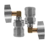 PartyKindom 2 Pezzi Valvola Rapida per Compressore con Gomito Integrato Accessorio per Pulizia Camion Connettore Resistente per Soffiaggio Polvere Argento
