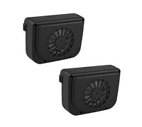 PartyKindom 2 pezzi Ventilatore per Auto per Veicoli Temperatura e Odori Pannello Basso Consumo Aria per La Tua Auto