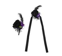 PartyKindom 2 Pezzi Wrist Corsages Vintage Dark Style For Wedding And Halloween Artificial Flower Wristlet For Bridesmaids And Bridal Party Accessories