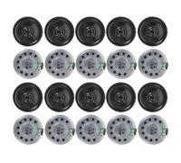PartyKindom 20 Pezzi Altoparlante Rotondo Ultrapiatto 8 Ohm 0,5w D30mm Fili | Magnete Interno, Profilo Sottile, Chiarezza Media, Installazione in Spazi Ridotti, per Impianti di Comunicazione e Allarme
