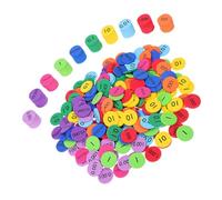 PartyKindom 200 Pezzi Dischi Numerici Colorati Educativi per Dischi per Conto e Posizionale Interattivo per Sviluppo Cognitivo e Riconoscimento per Casa e Scuola