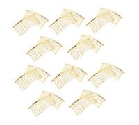 PartyKindom 20pezzi Pettine per Capelli Denti Design Affilato per Precisione Acconciatura Finitura Dorata Elegante Materiale Ferro Resistente Comodo e Sicuro per Toelettatura Portatile