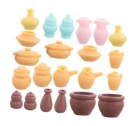 PartyKindom 22 Pezzi Miniature Kitchenware Ornaments per Dollhouse e Terrariums Accessori Creativi per Decorazioni Domestiche e Ufficio
