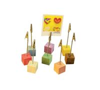 PartyKindom 24 pezzi Foto con Clip per Memo e Note Supporti Decorativi per Ufficio e Casa Vari Colori Giallo Arancione Titolari per Messaggi e Segnaposto