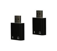 PartyKindom 2pezzi Adattatore Audio Usb Esterno Con Jack Per Cuffie e Microfono No Driver Necessari Compatibile Notebook Soluzione Alternativa Per Schede Audio Difettose Suono Dinamico