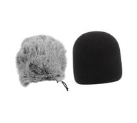 PartyKindom 2pezzi Copertura Protettiva in Per Microfono Copertura Antivento in Peluche Protezione Per Microfono Da Saliva e Polvere Accessorio Per Facile Da Installare e Trasportare