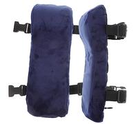 PartyKindom 2pezzi Copri Braccioli Memory Foam Imbottitura Morbida Antiscivolo per Sedie Ufficio Sedia da Gioco e Poltrone Supporto Ergonomico per Braccio e Gomito Rivestimento Casa Blu