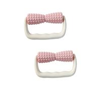 PartyKindom 2pezzi Massaggiatore Manuale Plastica Per Corpo Roller Ergonomico Per Rilassamento Muscolare e Automassaggio Rosa