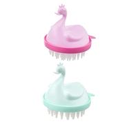 PartyKindom 2pezzi Massaggiatore Per Capelluto Spazzola Per Shampoo Esfoliante Pulizia e Massaggio Uso Secco e Umido Casual Per Adulti