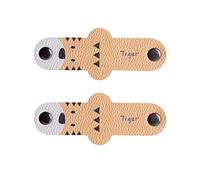 PartyKindom 2pezzi Organizer Cavi Pu Pelle Cartoon per Auricolari e USB Gancio per Cavi Animale Cagnolino Gadget Pratico per Ordinare e Gestire