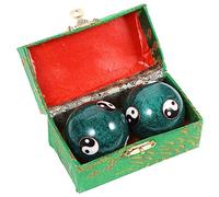 PartyKindom 2pezzi Palline Da Massaggio in Metallo Palline Per Massaggio Delle Mani Rotanti Per Fitness Attrezzo Per Movimento Delle Mani Texture Piacevole Senza Rischio Di Ferire Le