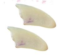 PartyKindom 2pezzi Piastra Scraping Piccola Triangolare Corno Di Pecora Per Massaggio e Relax Beige Strumento Per Corpo Rilassamento Cervicale Facile Da Pulire e Comfort Eccellente