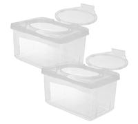 PartyKindom 2pezzi Salviette in Silicone Sigillato Contenitore Per Salviette Umidificate Riutilizzabile Dispenser Ergonomico Per Uso Una Mano Per Camera e Asilo