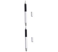 PartyKindom 2pezzi Stylus Pen Capacitivo Con Punta Disc e Fibra Per Tablet e Smartphone Design Elegante e Funzionale Argento