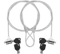 PartyKindom 2sets Cavo Serratura Sicurezza per Laptop Blocco Portatile con Chiave Cavo Flessibile Rotazione Compatibile Notebook e Tablet