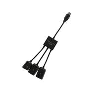 PartyKindom 3 Cavo Di Prolunga Usb Sdoppiatore Hub Usb Hub Portatile Usb Tipo c Hub Dati in Lega Cavo Di Ricarica Multiplo Centro Cavo Host Il Padrone Di Casa Equipaggiamento Elettronico