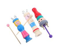 PartyKindom 3 Pezzi Strumenti per Intrecciare Legno Kit Fai da Te per Sviluppare creatività e Coordinazione Oculomanuale attività Artigianali Legno per Casa Colore Casuale