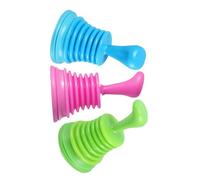 PartyKindom 3 Pezzi Sturalavandini Set per Cucina e Bagno Ventose Resistenti Leggero e Facile da Pressione Potenziata per Scarichi Intasati Colore Casuale Colore Casuale
