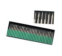 PartyKindom 30pezzi Fresa Diamantata in Titanio Grana Set Assortito Forme Diverse Sferiche Coniche Cilindriche Arrotondate Piatte e Punta d Ago Attacco Per Lapidari Hobby e Artigianato