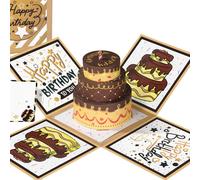 partykindom 3D Birthday Cake Pop Up Greeting Birthday Gift Box