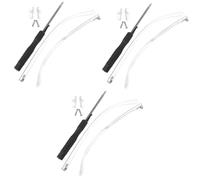 PartyKindom 3paia Sostituzione Stanghette Per Occhiali Braccioli Leggeri e Comodi Facili Da Installare Accessori Per Occhiali Compatibili Con Vari Modelli Trasparente