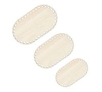 PartyKindom 3pezzi Base Legno per Cestini all Uncinetto Kit DIY con Fori Pre-trapanati per Facilitarne La Creazione di Borse e Cestini Legno Resistente Ed Elegante