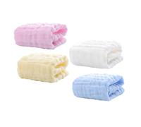 PartyKindom 4 Asciugamani Strati per Ragazzo Morbidi e Assorbenti Asciugamano per Burping Salviette Lavabili Multifunzione per Rosa Blu Giallo