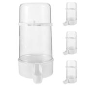 PartyKindom 4 Pezzi Abbeveratoio Automatico per Uccelli 240ml in Plastica Base Stabile per Polli e Quaglie, Facile Accesso All'acqua Pulita per Allevatori e Proprietari di Uccelli