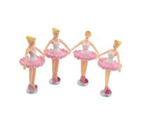 PartyKindom 4 Pezzi Ballerina Princess Dolls per Scatola Musicale Eleganti Figurine Danza per Decorazione e Accessori per Gioielli per Ragazze e Collezionisti