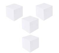 PartyKindom 4 Pezzi Blocco di Schiuma Modellazione Cubi Blocchi Quadrati di Schiuma Forma Piazza Blocchi di Polistirolo per Art Creazione Torta Blocco Quadrato Mestiere Piazze Mattoni Bianca
