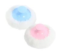 PartyKindom 4 Pezzi Sfugo in polvere parlante puff con manico soffio del corpo maniglia corpo del oggetti puffer tampone frullatori sbuffo in polvere per il corpo