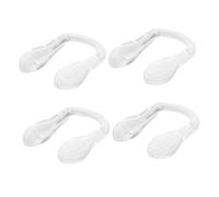 PartyKindom 4 Pz Nasello monopezzo tipo carta a forma di U nasello in silicone monopezzo clip da sella bocca e nasello accessori per occhiali 4 pezzi (un pezzo trasparente) ponte per occhiali