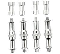PartyKindom 4 Set Adattatore Per Treppiede Perno a Spillo Convertitore Da 1/4 a 3/8 Adattatore Standard Supporto Per Adattatore Hot Shoe Vite a Spillo Telecamera Lega Di Alluminio Tappo a Vite